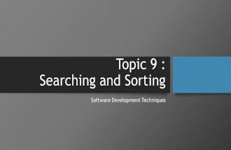 SDT Topic-09: Searching & Searching