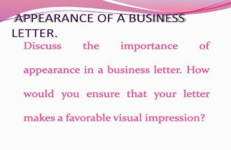 Appearance of a business letter1