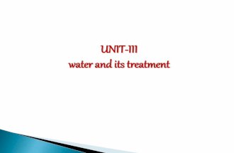 Water & its treatment