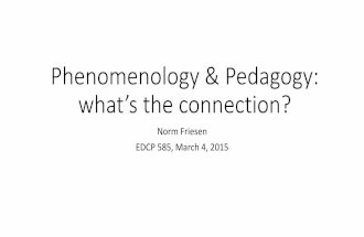 Phenomenology & pedagogy