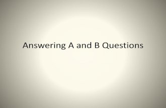 OCR exam practice: Answering A and B questions