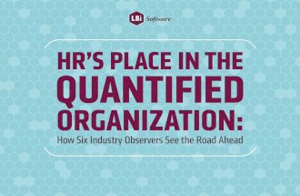 HR's Place in the Quantified Organization