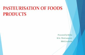 Pasteurisation of food product