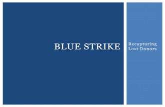 Blue strike webinar   recapturing lost donors (updated) - jan. 8, 2014