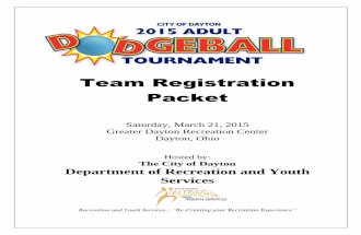 2015 Adult Dodgeball Tournament - Registration Packet