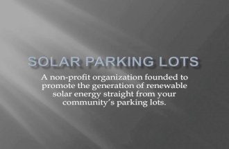 Solar parking lots