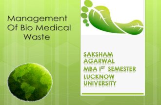 management of Bio medical waste