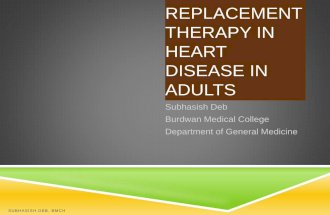 Valve replacement therapy in heart diseases in adults
