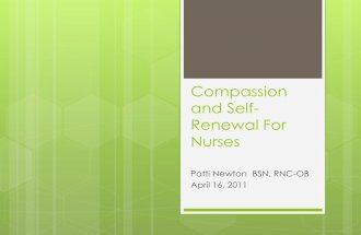 Compassion and Self-Renewal for Nurses