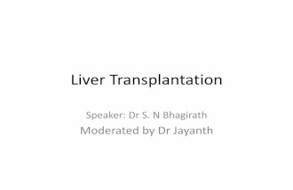 Anaesthesia for Liver transplantation
