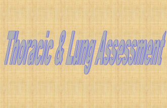 thoracic & lung assessment