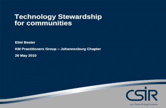 Ftechnologystewardshiptechnologystewardshipkmpgjohannesburg20100526 100601100506-phpapp02