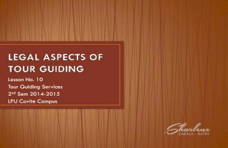Legal Aspects of Tour Guiding