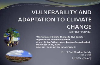 Vulnerability and adaptation to climate change