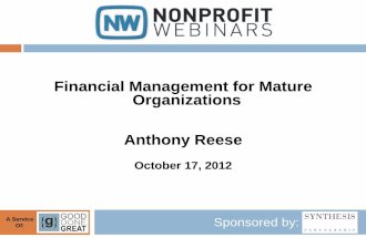 Financial Management for Mature Organizations