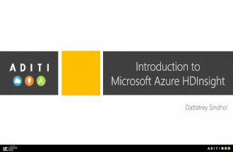 Introduction to Microsoft Azure HD Insight by Dattatrey Sindhol