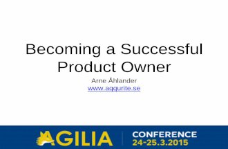 Becoming a Successful Product Owner