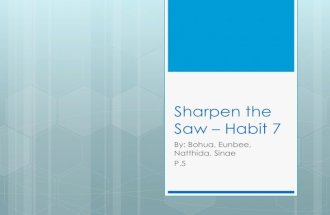 Habit 7: Sharpen the saw (Natthida's)
