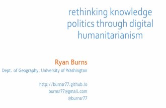 Rethinking knowledge politics through digital humanitarianism
