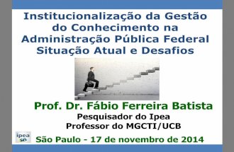 Gestão do Conhecimento- Fabio Ferreira Batista