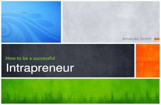 How to be a Successful Intrapreneur