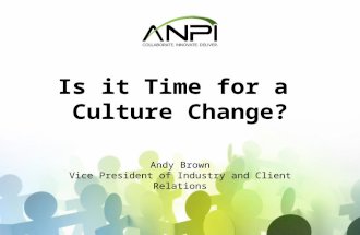 Is It Time for a Culture Change?