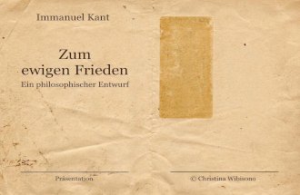 Zum ewigen Frieden von Immanuel Kant