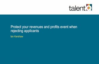 #FIRMday London 23 April 2015 - Talent Q - Protect your revenues and profits event when rejecting applicants
