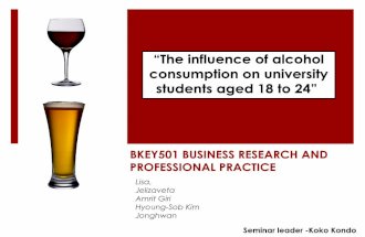 The influence of alcohol consumption on university students aged 18 to 24