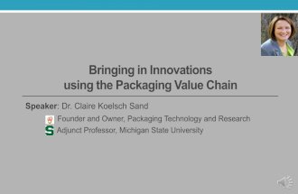 Using the food packaging value chain   sustainability, food safety, cost savings