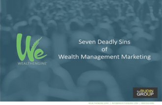How to avoid the 7 deadly sins of Wealth Management Marketing