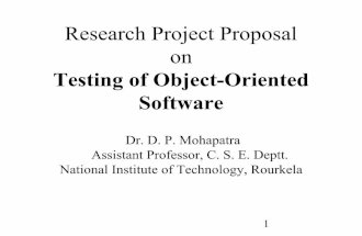 Testing of Object-Oriented Software