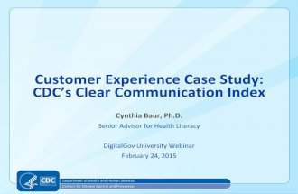 Cdc clear communication index webinar slides