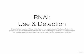 RNAi: Use & Detection