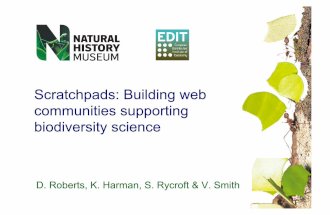 Scratchpads: Building web communities supporting biodiversity science