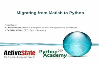 Migrating from matlab to python