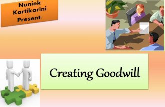 Creating Goodwill