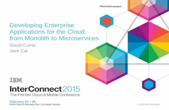 Developing Enterprise Applications for the Cloud,from Monolith to Microservices