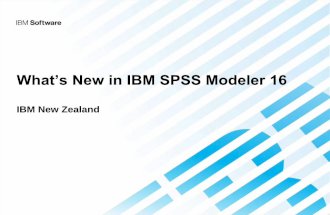 SPSS Modeler 16 What's New!?