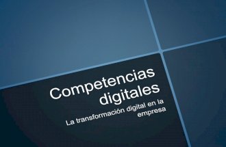 Competencias digitales: La transformación en la empresa digital