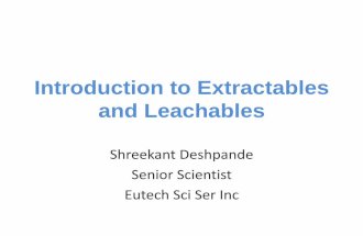 Extractables-Leachables-An Intro