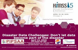 Himss15 Paramedic Disaster Data