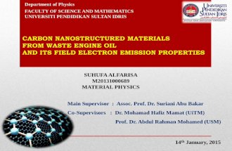 Carbon Nanostructured Materials from Waste Engine Oil and Its Field Electron Emission Properties