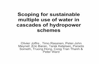 Scoping for sustainable multiple use of water in cascades of hydropower schemes