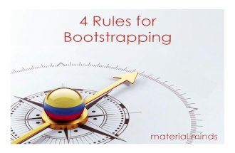 4 Rules for Bootstrapping