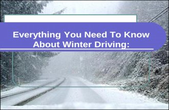 Everything You Need To Know About Winter Driving
