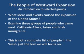 The people of westward expansion