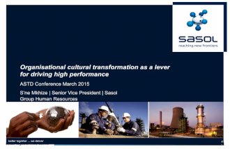 Sne Mkize- Organisational, Cultural Transformation as a Lever for Driving High Performance