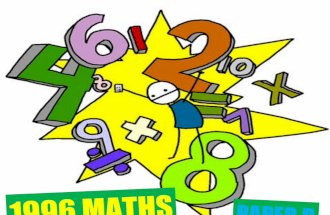 Interactive Voting - 1996 mathematics paper a
