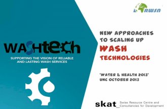 New approaches to scaling up WASH technologies